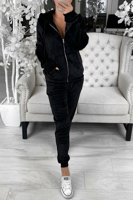 Cozy Fleece Hoodie and Pants Sportswear