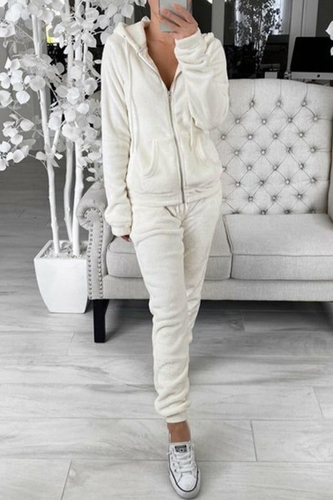 Cozy Fleece Hoodie and Pants Sportswear