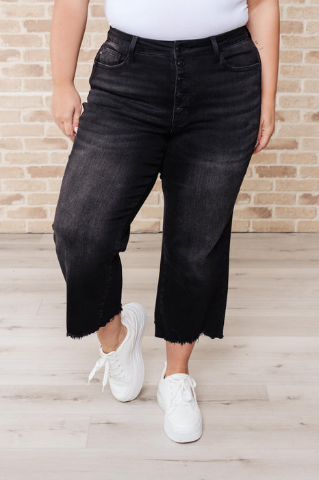 Casual Chic High-Rise Wide-Leg Crop Jeans