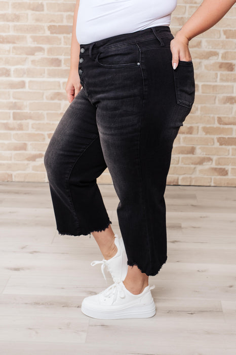 Casual Chic High-Rise Wide-Leg Crop Jeans