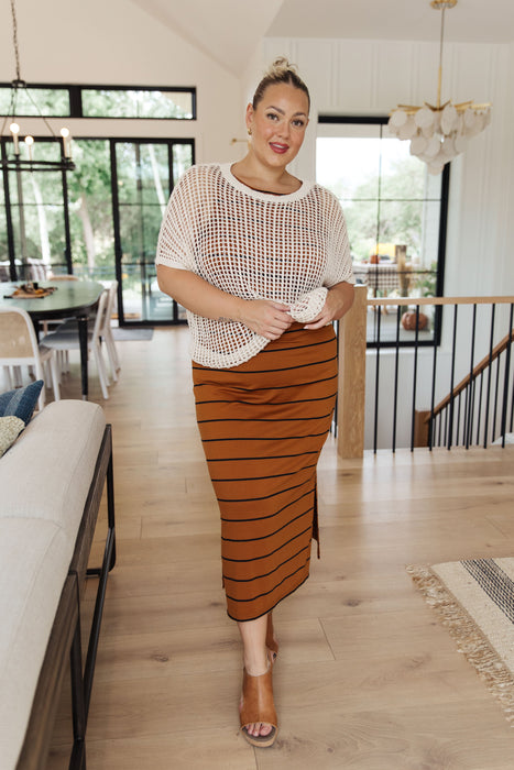 Coastal Dreams - Open Fishnet Top in Cream