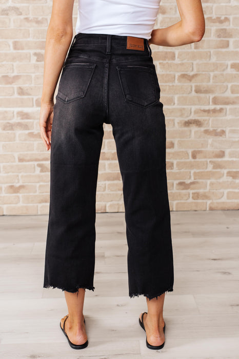 Casual Chic High-Rise Wide-Leg Crop Jeans