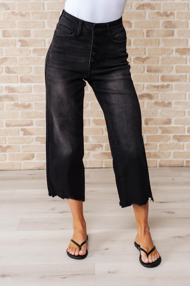 Casual Chic High-Rise Wide-Leg Crop Jeans