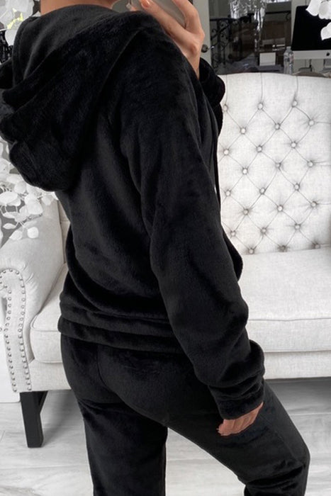 Cozy Fleece Hoodie and Pants Sportswear