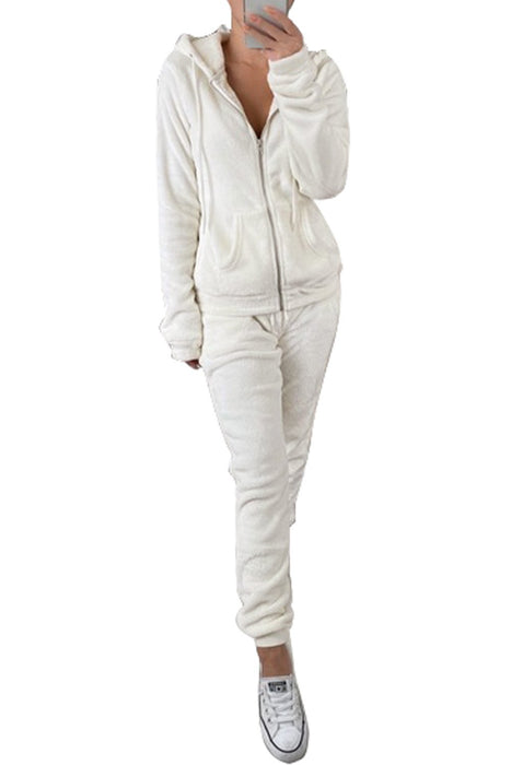 Cozy Fleece Hoodie and Pants Sportswear