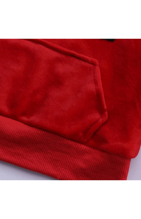 Kid's LOVE Hooded Velvet Pyjama Set