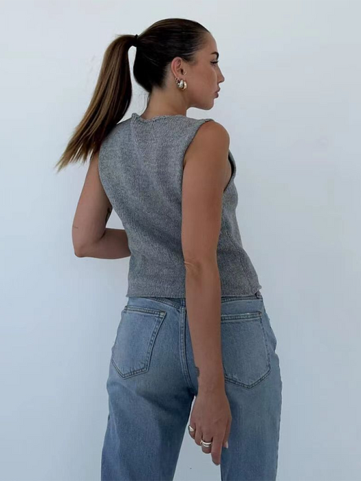 NEW stylish boho rope woolen vest