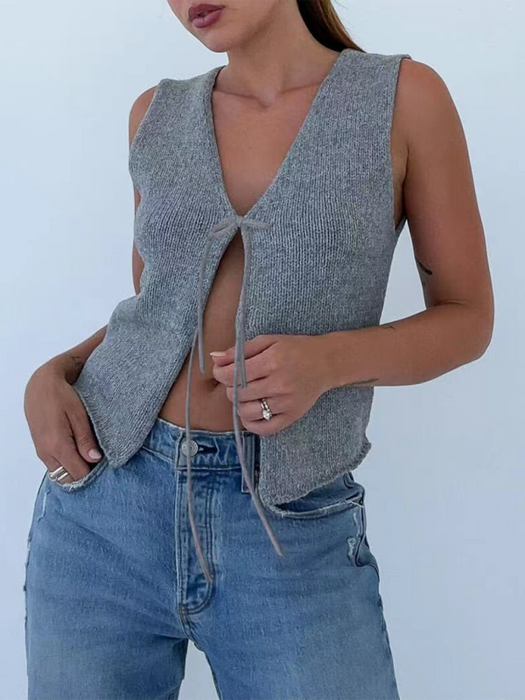 NEW stylish boho rope woolen vest