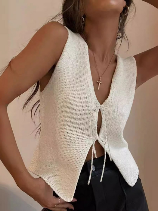 NEW stylish boho rope woolen vest