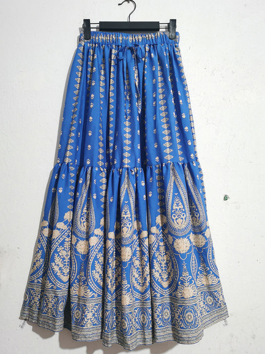New arrival big swing skirt Bohemian high waist beach skirt