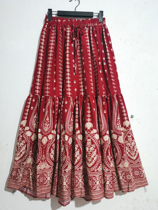 New arrival big swing skirt Bohemian high waist beach skirt