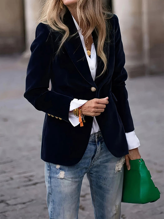 Luxe Velvet Blazer – Sleek, Sophisticated, and Effortlessly Chic