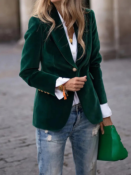 Luxe Velvet Blazer – Sleek, Sophisticated, and Effortlessly Chic