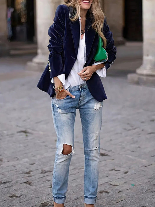Luxe Velvet Blazer – Sleek, Sophisticated, and Effortlessly Chic