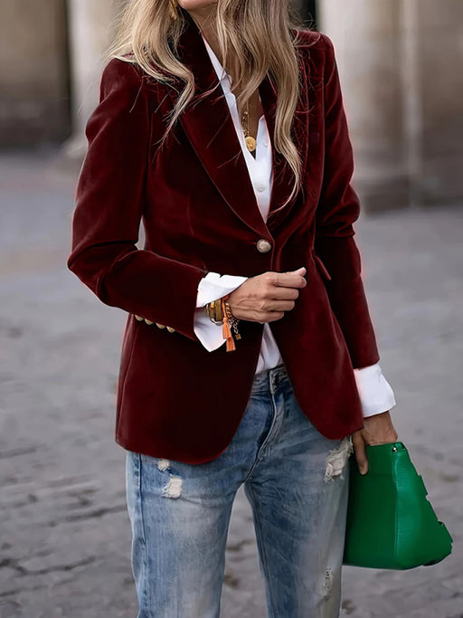 Luxe Velvet Blazer – Sleek, Sophisticated, and Effortlessly Chic