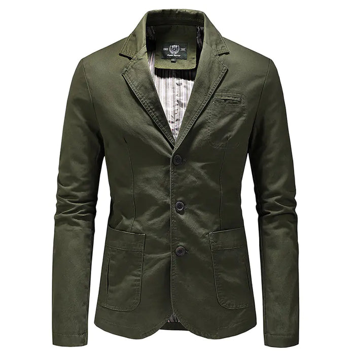 Men's Solid Color Single Breasted Jacket