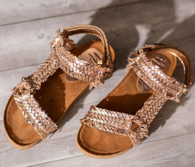 The Everyday Woven Sandal in Champagne