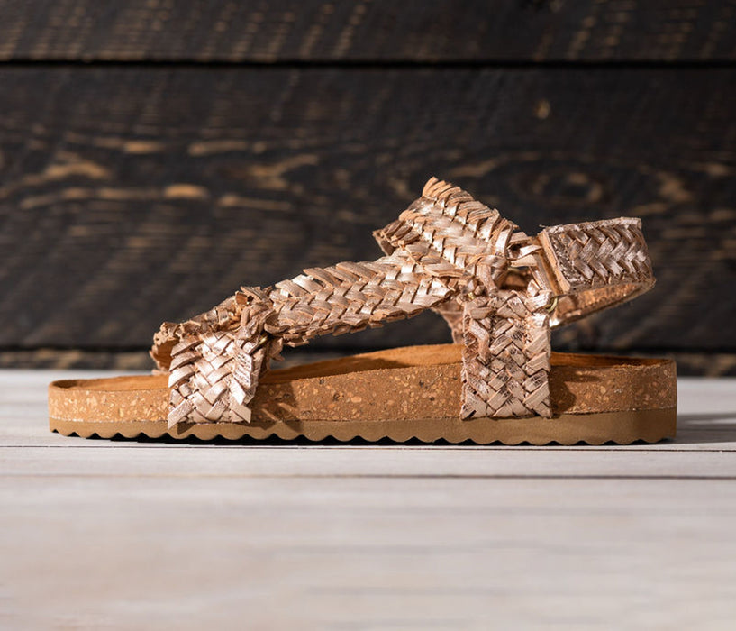 The Everyday Woven Sandal in Champagne