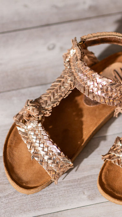 The Everyday Woven Sandal in Champagne