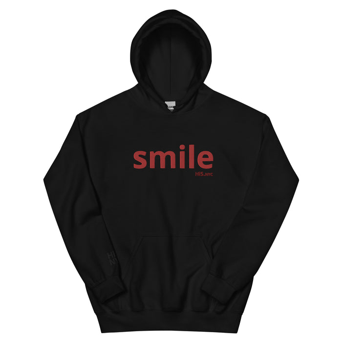 SMILE - Premium Embroidered hoodie by: hi5.nyc