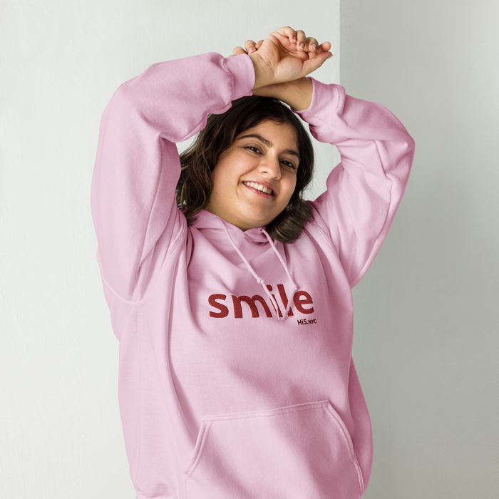 SMILE - Premium Embroidered hoodie by: hi5.nyc