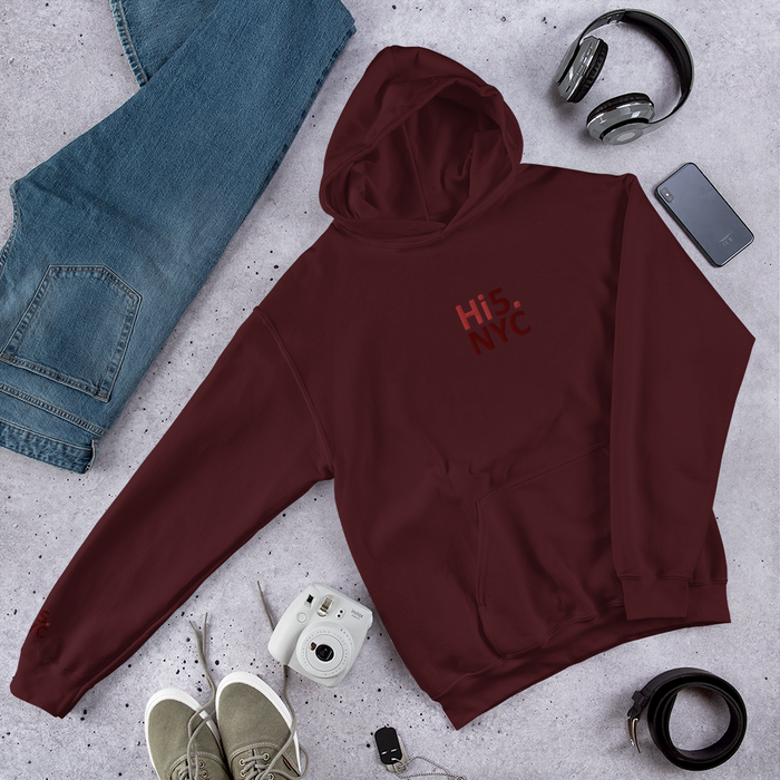 Hi5.nyc Embroidered Unisex Hoodie