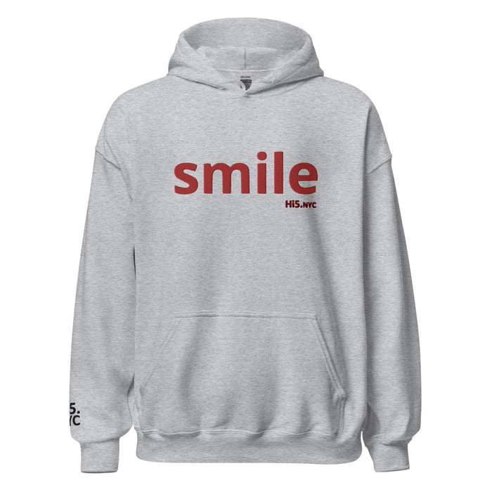 SMILE - Premium Embroidered hoodie by: hi5.nyc