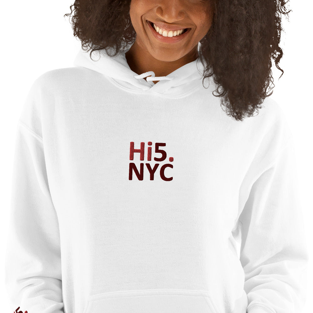 Hi5.nyc Embroidered Unisex Hoodie