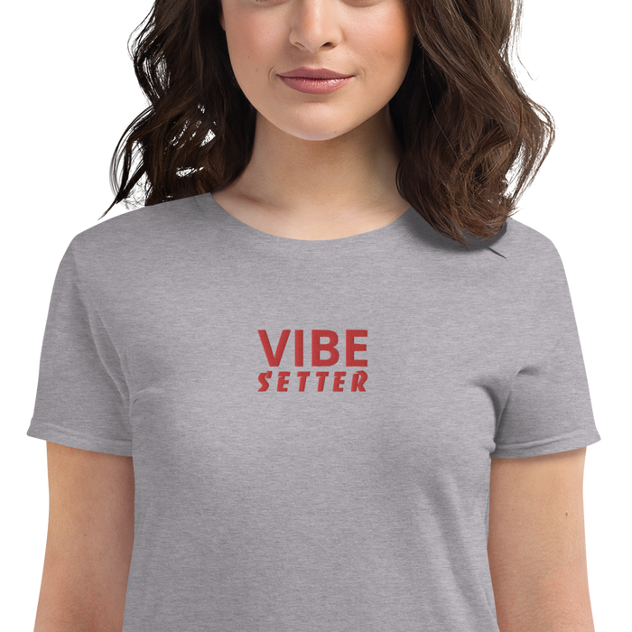 VIBE SETTER premium embroidered short sleeve shirt