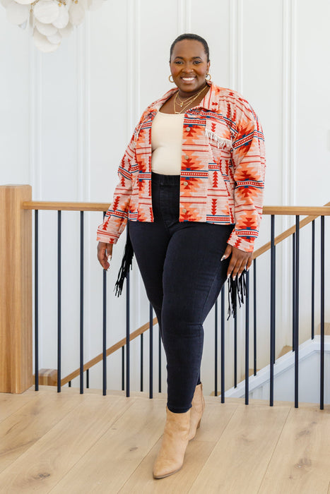 Side Fringe Skinny Jegging In Black