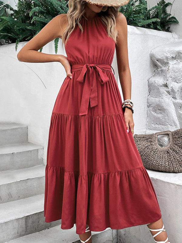 New women's halterneck mid-length dress