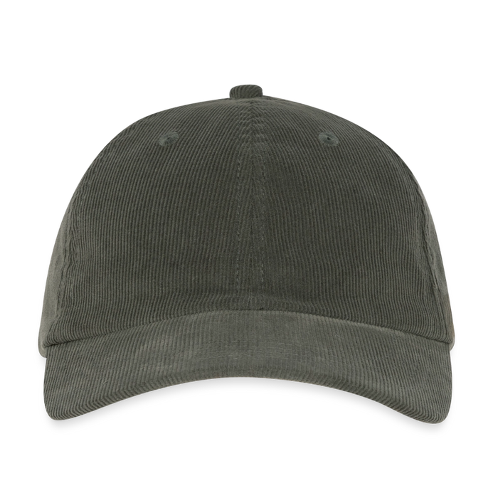 Embroidered Corduroy Cap - olive
