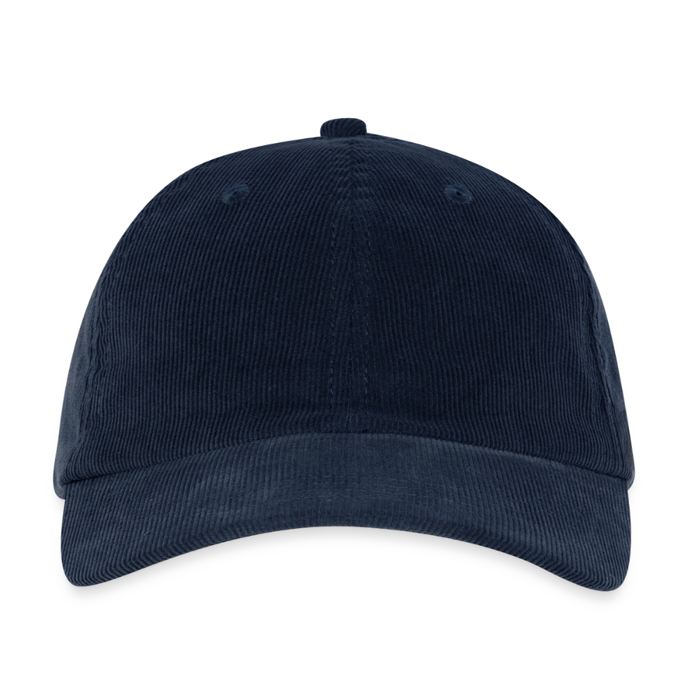 Embroidered Corduroy Cap - navy