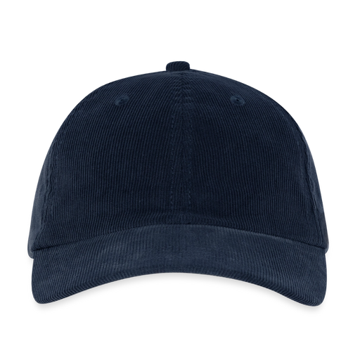 Embroidered Corduroy Cap - navy