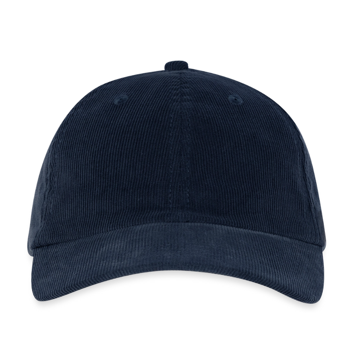 Embroidered Corduroy Cap - navy