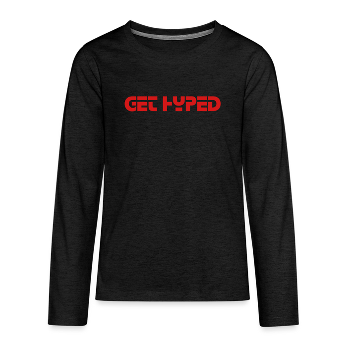 GET HYPED Kids' Premium Long Sleeve T-Shirt - charcoal grey