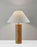 Solid Canopy Natural Wood Table Lamp