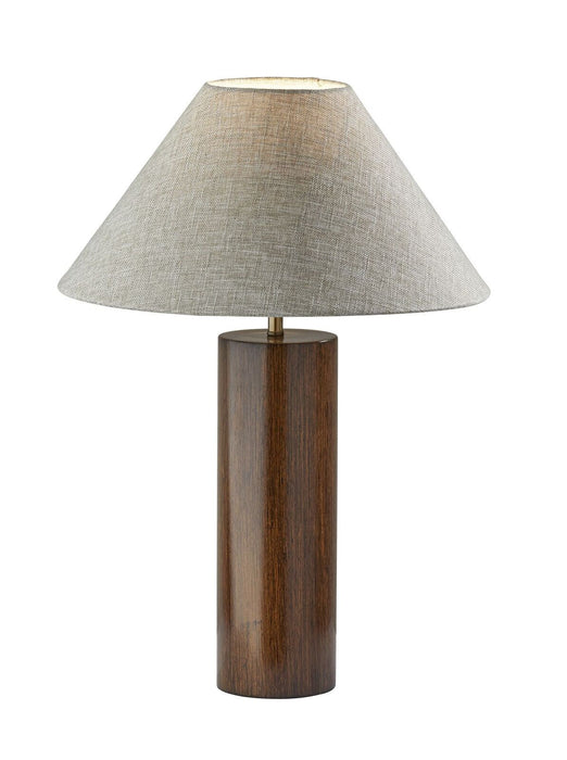 Solid Canopy Natural Wood Table Lamp