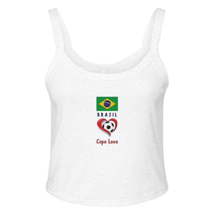 BRASIL - Copa Love Women's Ribbed Scoop Tank | Bella + Canvas