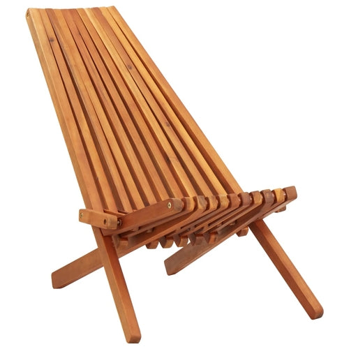 Outdoor Folding Lounge Chair - Solid Acacia Wood