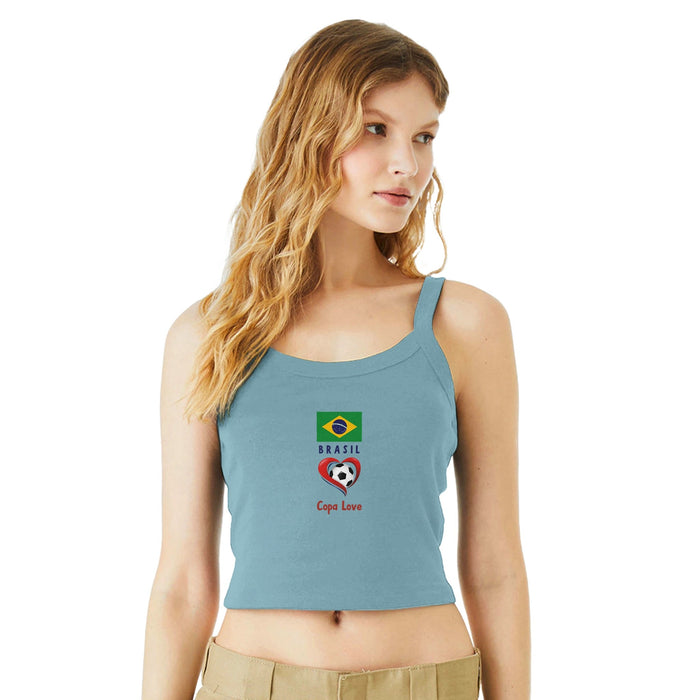 BRASIL - Copa Love Women's Ribbed Scoop Tank | Bella + Canvas