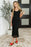 Lace Scoop Neck Dress in Black