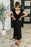 Lace Scoop Neck Dress in Black
