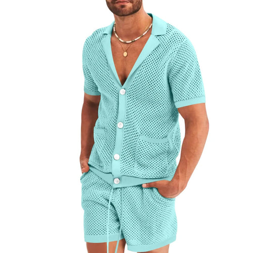 Stay Cool in the Icy Men’s Two-Piece Beach Set – Exclusive at Hi5.nyc!