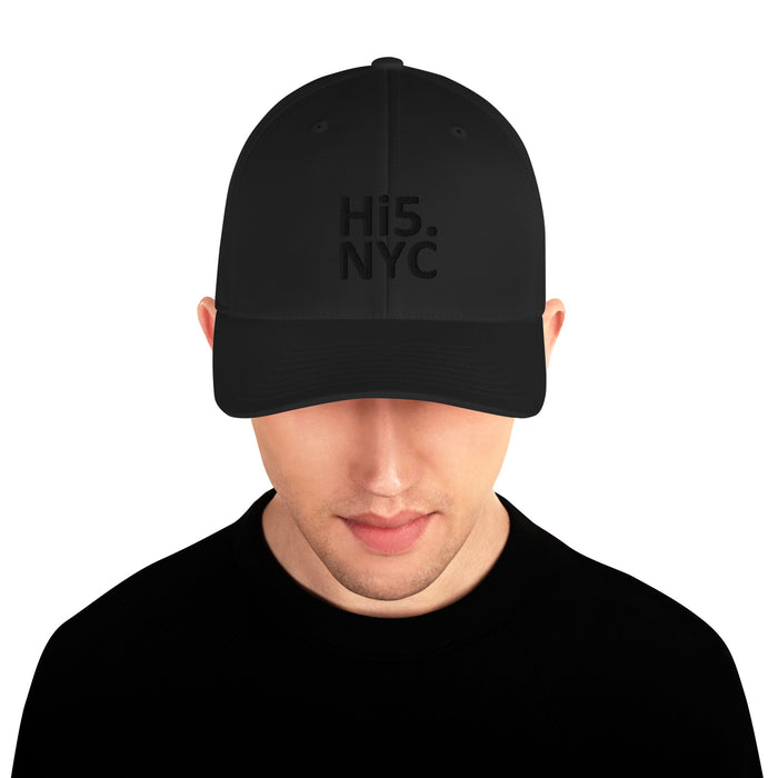 Hi5.NYC - fitted all blk hat