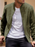 Suede Solid Color Men's Zipper Jacket Casual Retro Long Sleeve Cardigan Coat
