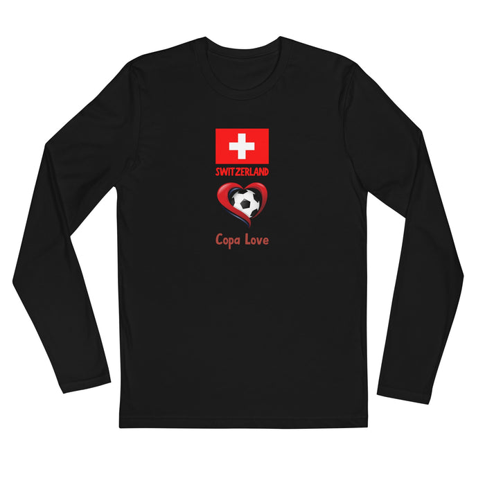 SWITZERLAND - Copa Love Premium Long Sleeve Fitted Crew Shirt