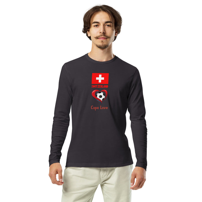 SWITZERLAND - Copa Love Premium Long Sleeve Fitted Crew Shirt