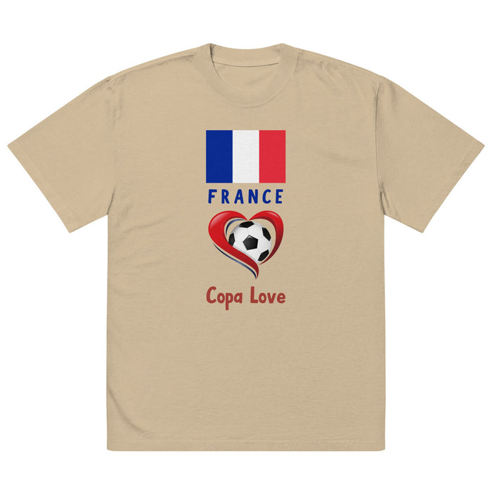 FRANCE - Copa Love unisex oversized faded t-shirt