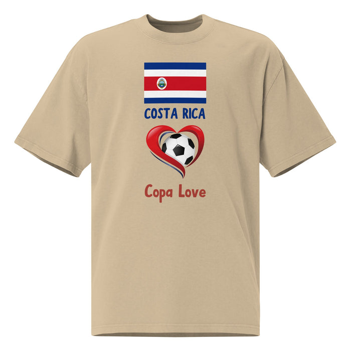 COSTA RICA - Copa Love Unisex Oversized Faded T-Shirt